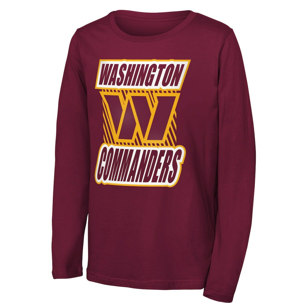 Washington Commanders Outerstuff Youth Never Settle Long Sleeve T-Shirt - Burgundy for sale