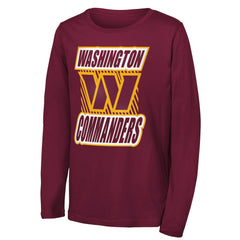 Washington Commanders Outerstuff Youth Never Settle Long Sleeve T-Shirt - Burgundy for sale