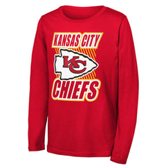Kansas City Chiefs Outerstuff Youth Never Settle Long Sleeve T-Shirt - Red sale