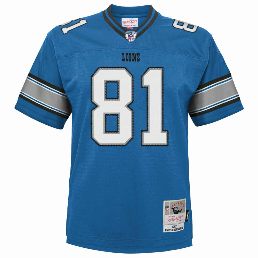 Calvin Johnson Detroit Lions Youth Legacy Replica Jersey - Blue discount