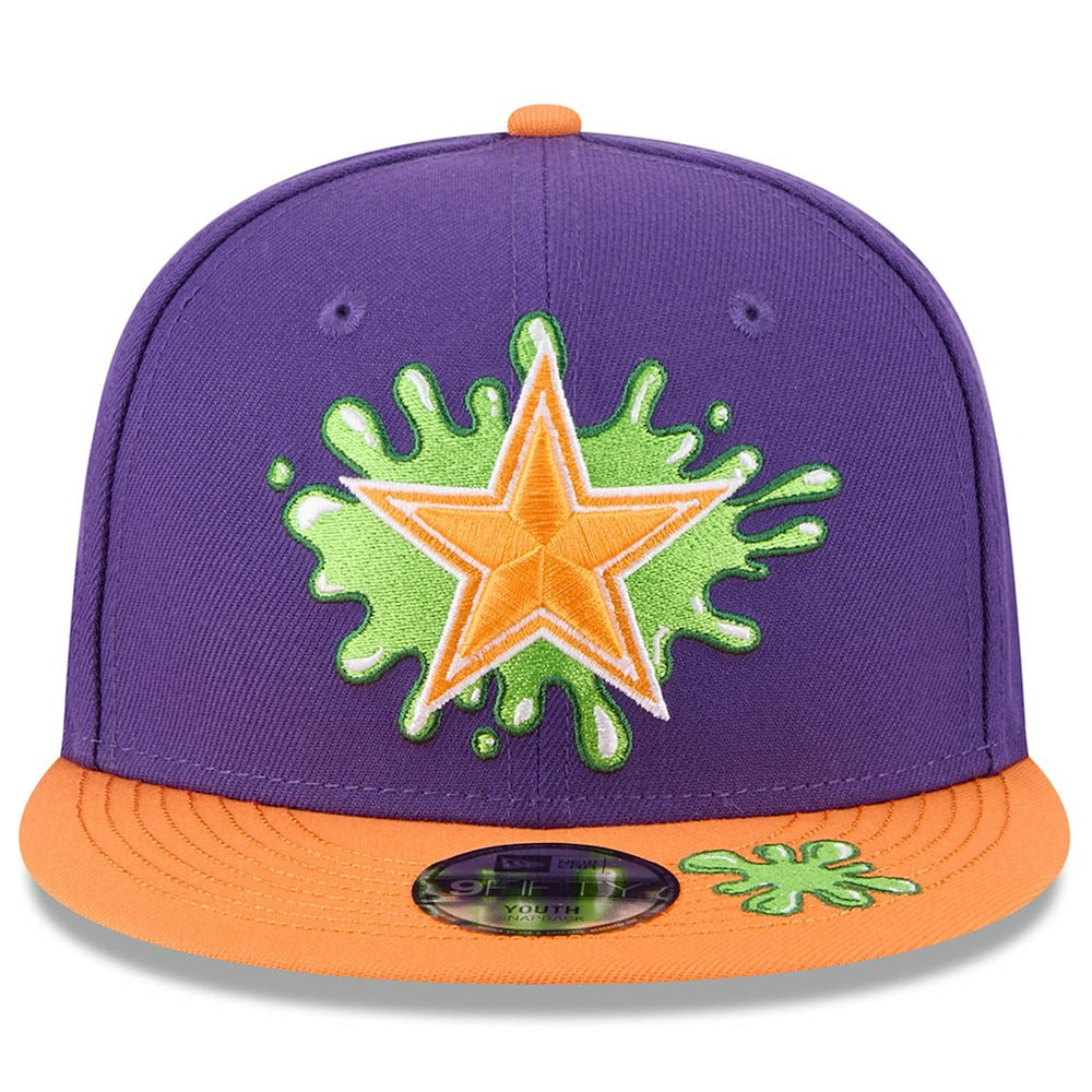 Dallas Cowboys New Era Youth Nickelodeon Slime 9FIFTY Snapback Hat - Purple/Orange for sale