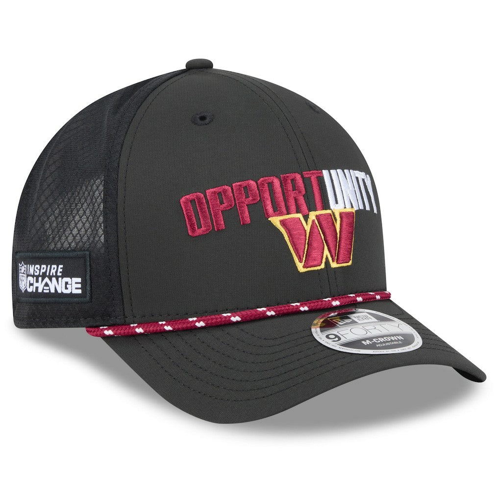 Washington Commanders New Era 2025 Inspire Change 9FORTY M-Crown Adjustable Hat - Black on sale