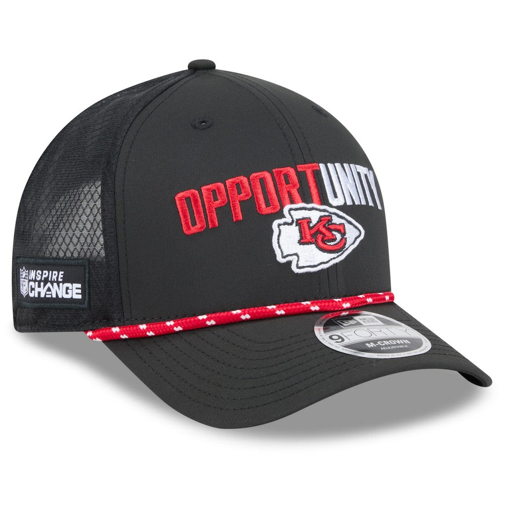 Kansas City Chiefs New Era 2025 Inspire Change 9FORTY M-Crown Adjustable Hat - Black online