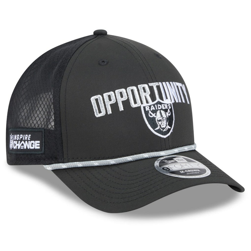 Las Vegas Raiders New Era 2025 Inspire Change 9FORTY M-Crown Adjustable Hat - Black online