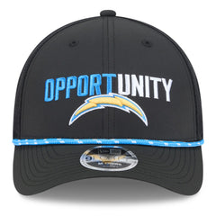 Los Angeles Chargers New Era 2025 Inspire Change 9FORTY M-Crown Adjustable Hat - Black sale
