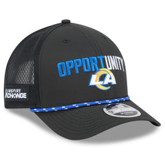 Los Angeles Rams New Era 2025 Inspire Change 9FORTY M-Crown Adjustable Hat - Black sale