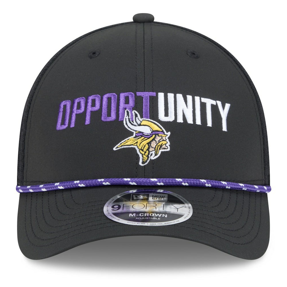 Minnesota Vikings New Era 2025 Inspire Change 9FORTY M-Crown Adjustable Hat - Black sale