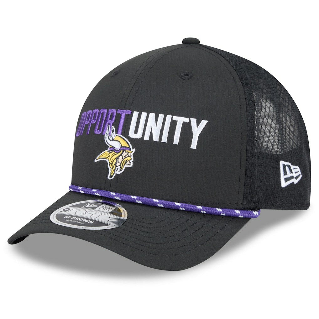 Minnesota Vikings New Era 2025 Inspire Change 9FORTY M-Crown Adjustable Hat - Black sale