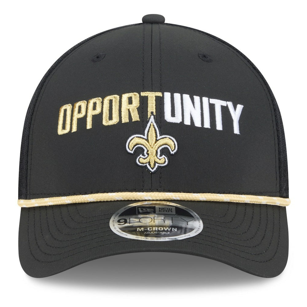 New Orleans Saints New Era 2025 Inspire Change 9FORTY M-Crown Adjustable Hat - Black on sale