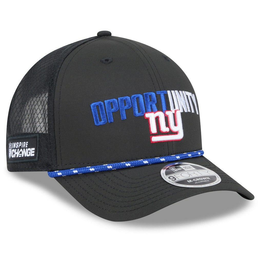 New York Giants New Era 2025 Inspire Change 9FORTY M-Crown Adjustable Hat - Black online
