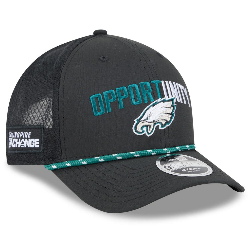 Philadelphia Eagles New Era 2025 Inspire Change 9FORTY M-Crown Adjustable Hat - Black online