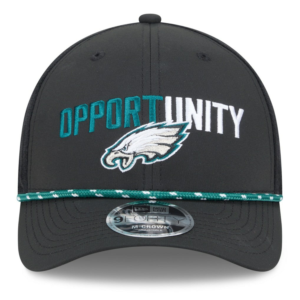 Philadelphia Eagles New Era 2025 Inspire Change 9FORTY M-Crown Adjustable Hat - Black online