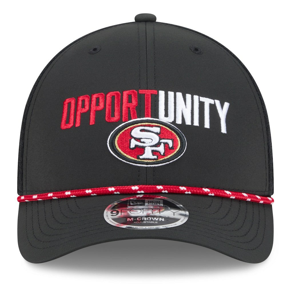 San Francisco 49ers New Era 2025 Inspire Change 9FORTY M-Crown Adjustable Hat - Black discount