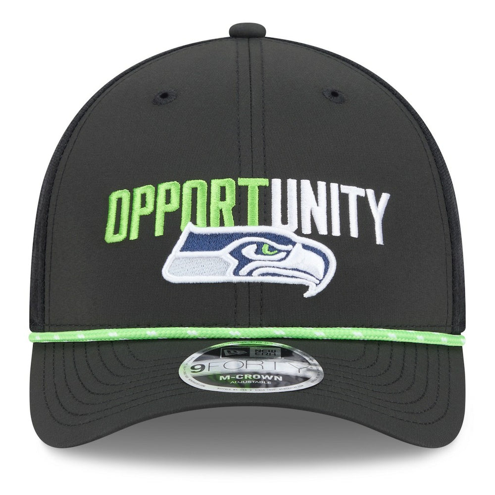 Seattle Seahawks New Era 2025 Inspire Change 9FORTY M-Crown Adjustable Hat - Black discount
