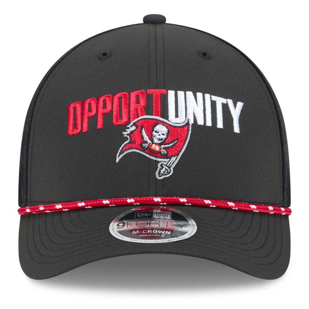Tampa Bay Buccaneers New Era 2025 Inspire Change 9FORTY M-Crown Adjustable Hat - Black on sale