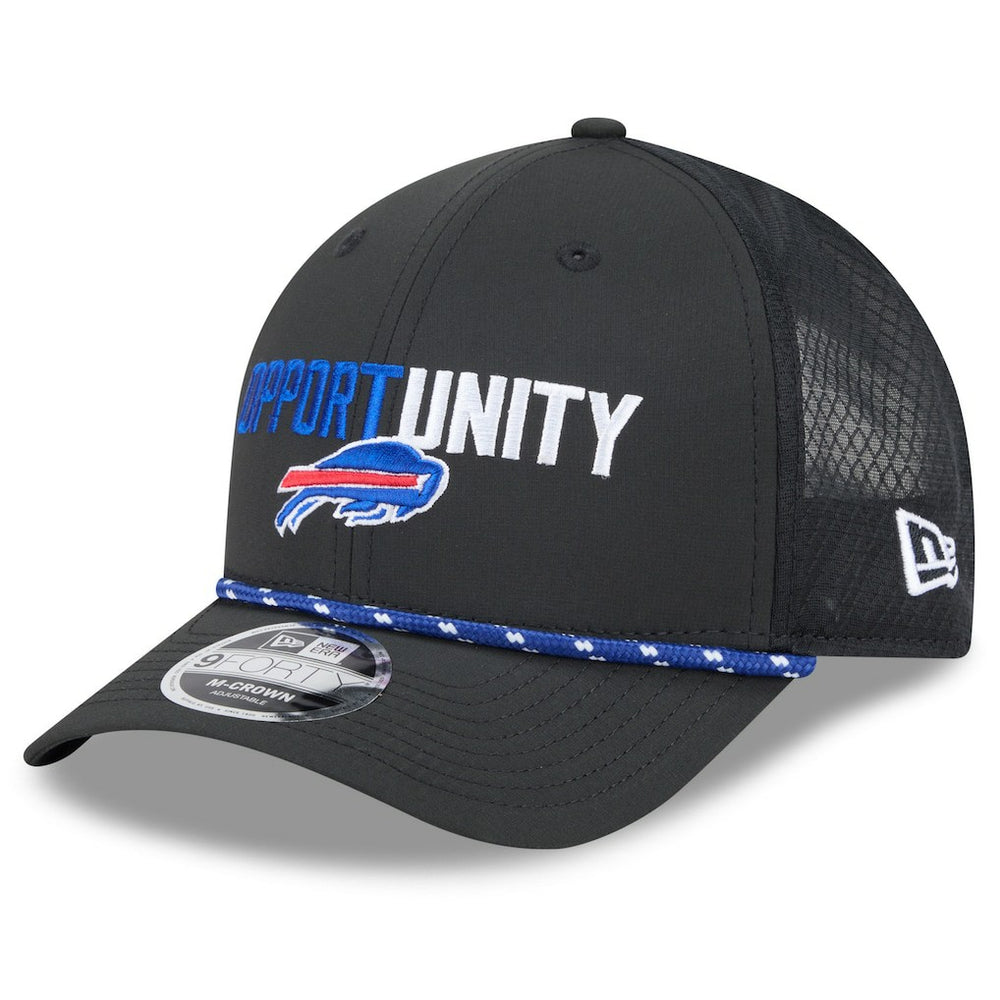 Buffalo Bills New Era 2025 Inspire Change 9FORTY M-Crown Adjustable Hat - Black cheap