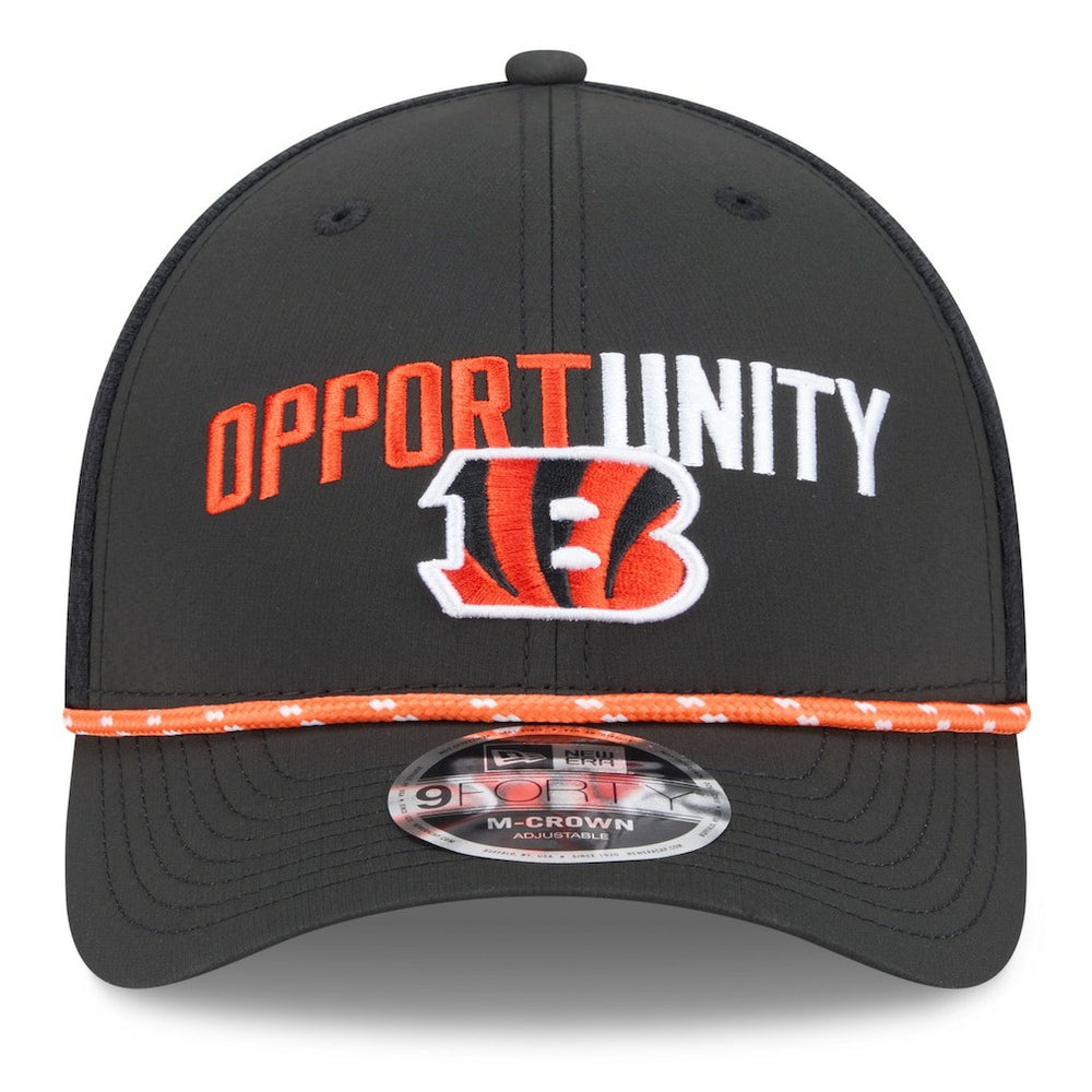 Cincinnati Bengals New Era 2025 Inspire Change 9FORTY M-Crown Adjustable Hat - Black cheap