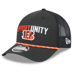 Cincinnati Bengals New Era 2025 Inspire Change 9FORTY M-Crown Adjustable Hat - Black cheap