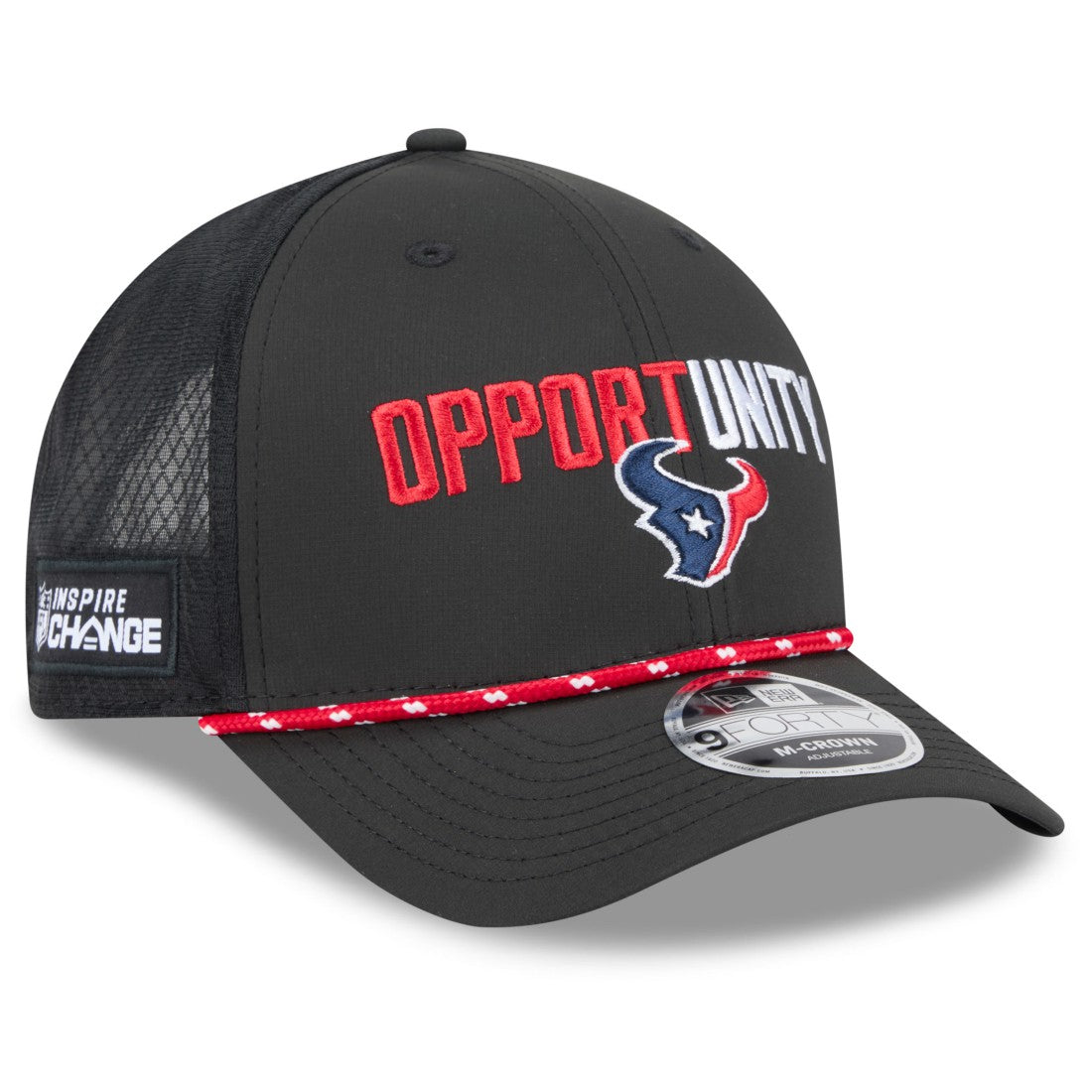 Houston Texans New Era 2025 Inspire Change 9FORTY M-Crown Adjustable Hat - Black sale