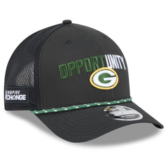 Green Bay Packers New Era 2025 Inspire Change 9FORTY M-Crown Adjustable Hat - Black on sale