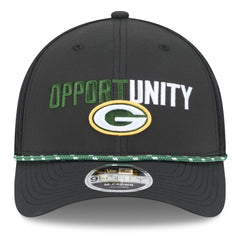Green Bay Packers New Era 2025 Inspire Change 9FORTY M-Crown Adjustable Hat - Black on sale