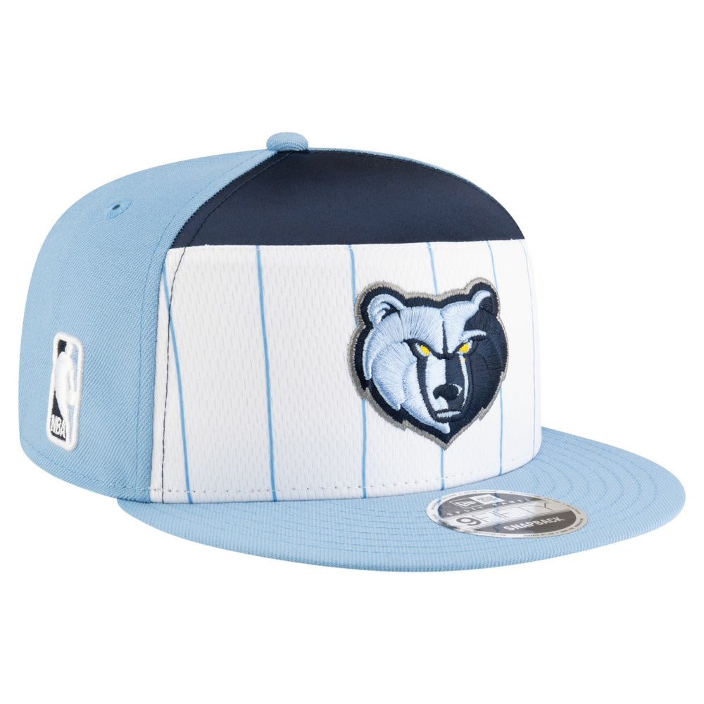 Memphis Grizzlies Youth 2025 NBA Tip Off Split Panel 9FIFTY Snapback Hat - White/Light Blue | New Era sale