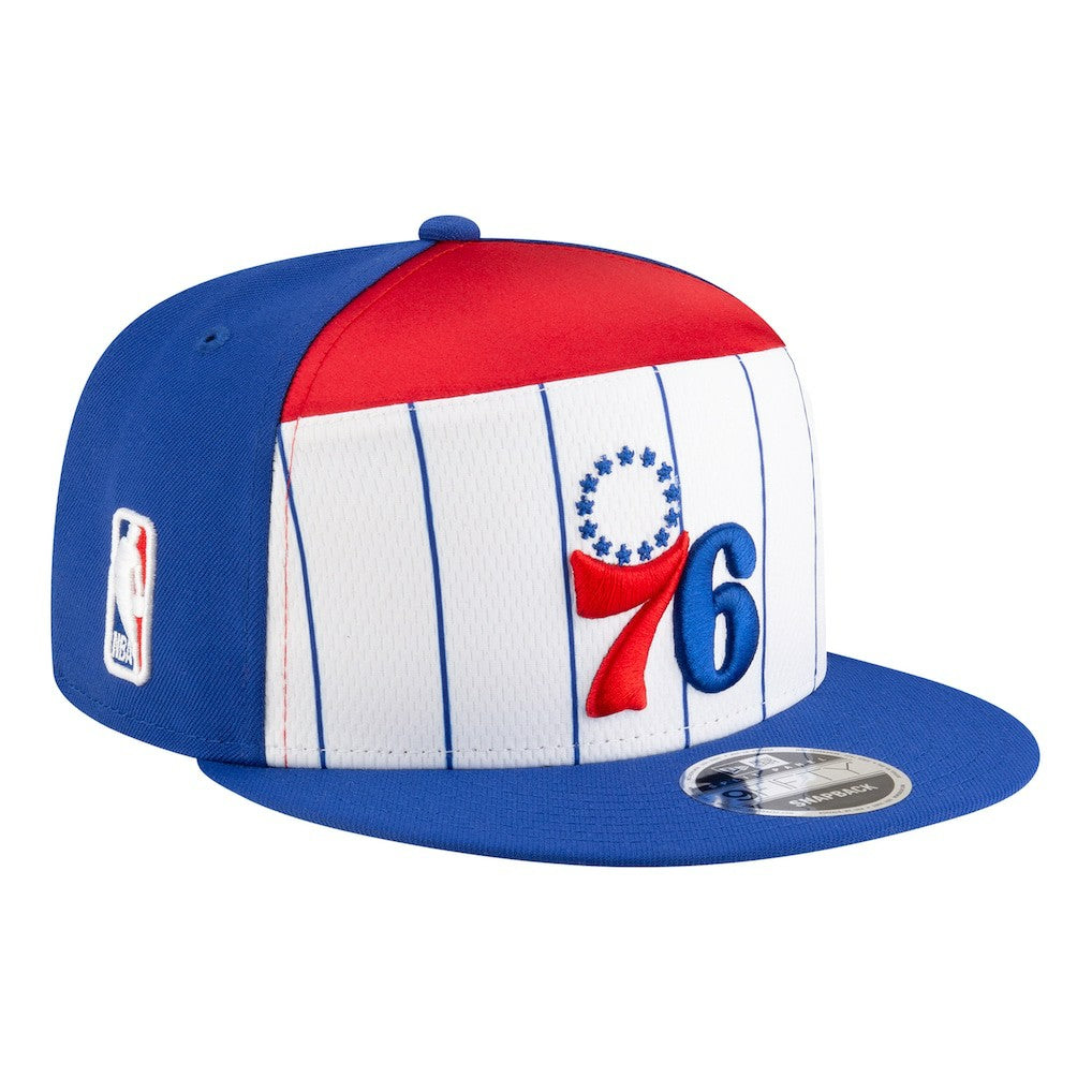 Philadelphia 76ers Youth 2025 NBA Tip Off Split Panel 9FIFTY Snapback Hat - White/Blue | New Era discount