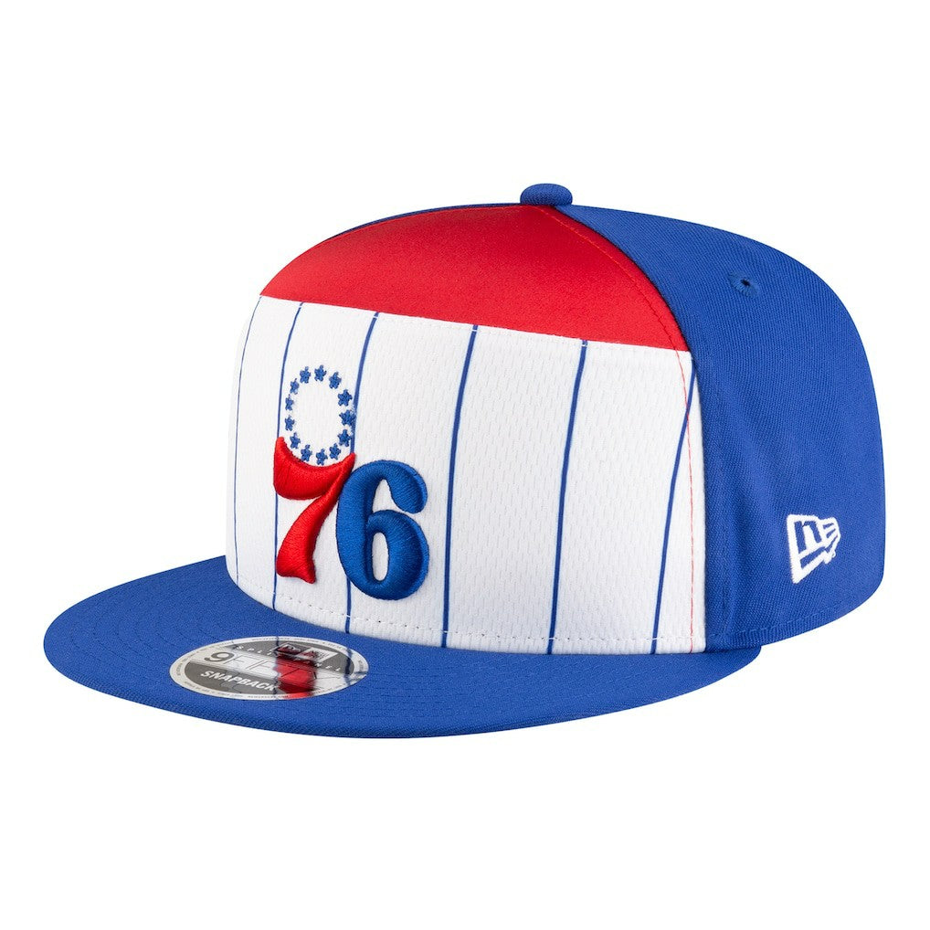 Philadelphia 76ers Youth 2025 NBA Tip Off Split Panel 9FIFTY Snapback Hat - White/Blue | New Era discount