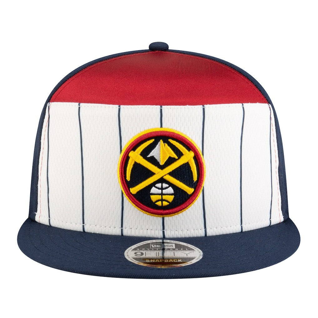 Denver Nuggets Youth 2025 NBA Tip Off Split Panel 9FIFTY Snapback Hat sale - White/Navy | New Era for sale