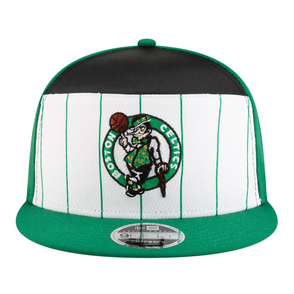 Boston Celtics Youth 2025 NBA Tip Off Split Panel 9FIFTY Snapback Hat - White/Kelly Green | New Era discount