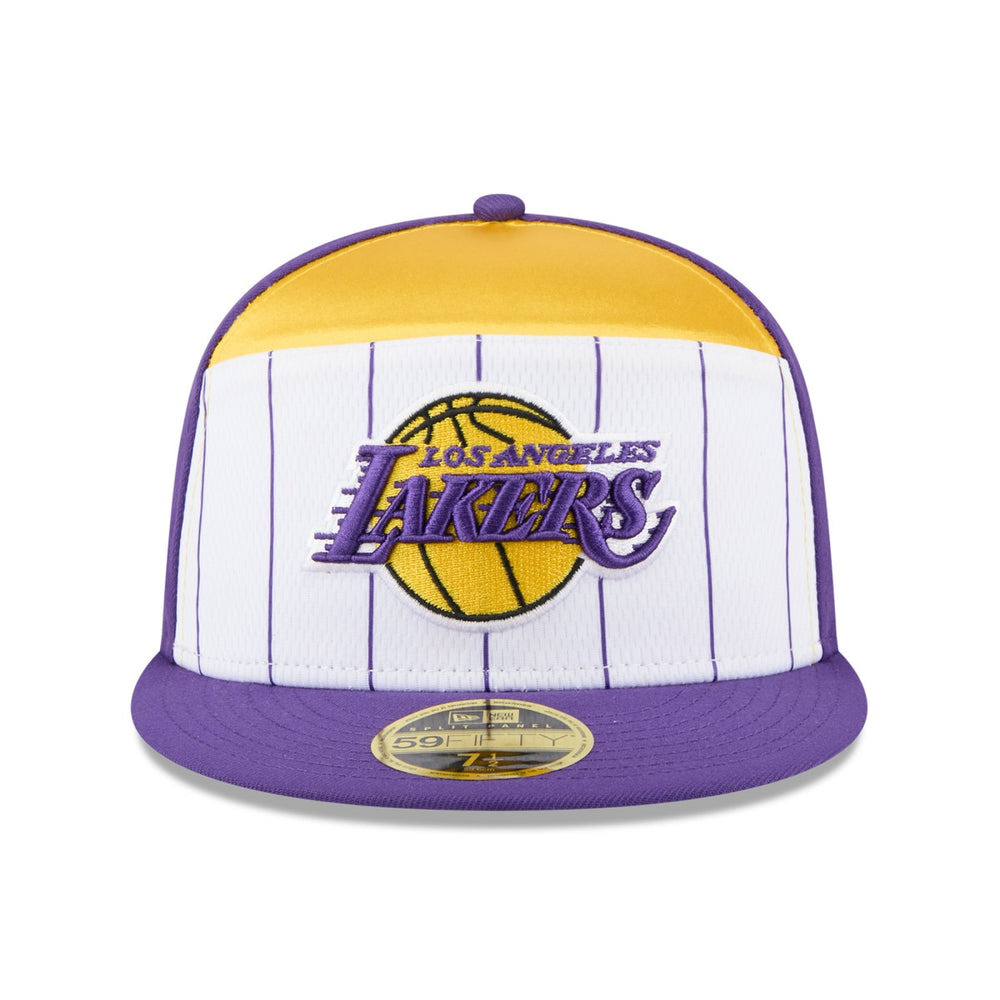 Los Angeles Lakers 2025 NBA Tip Off Split Panel 59FIFTY Fitted Hat - White/Purple | New Era sale