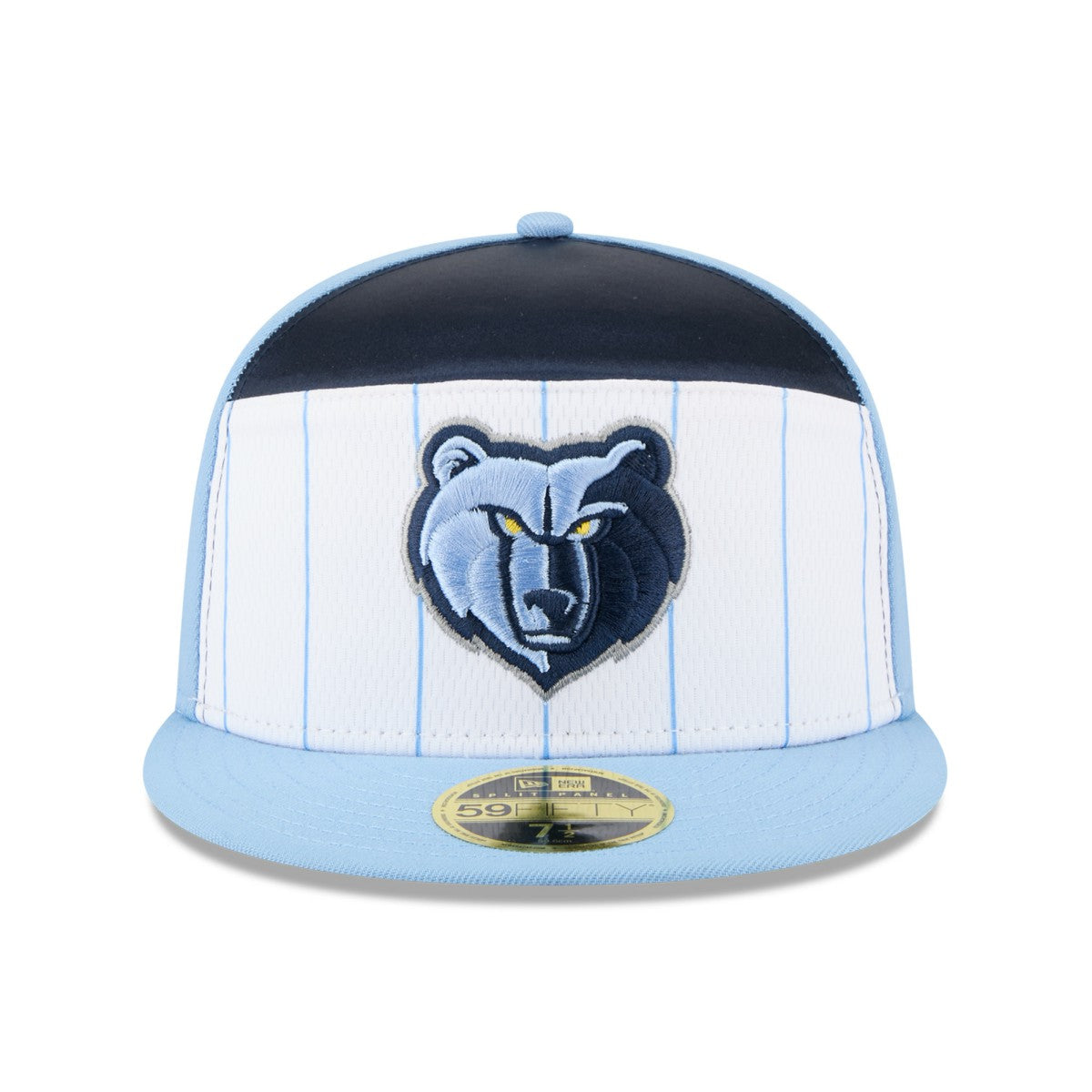 Memphis Grizzlies 2025 NBA Tip Off Split Panel 59FIFTY Fitted Hat - White/Light Blue | New Era shop
