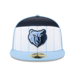 Memphis Grizzlies 2025 NBA Tip Off Split Panel 59FIFTY Fitted Hat - White/Light Blue | New Era shop