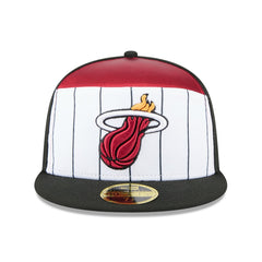 Miami Heat 2025 NBA Tip Off Split Panel 59FIFTY Fitted Hat - White/Black | New Era cheap