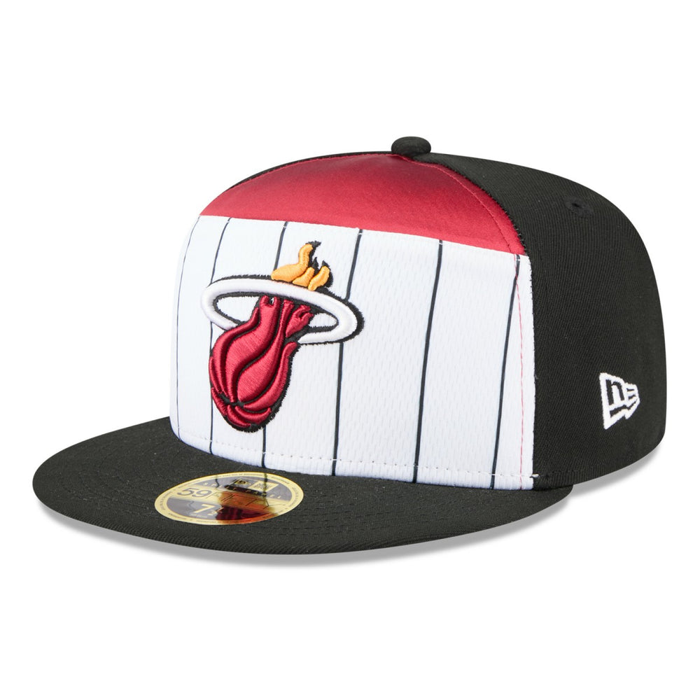 Miami Heat 2025 NBA Tip Off Split Panel 59FIFTY Fitted Hat - White/Black | New Era cheap