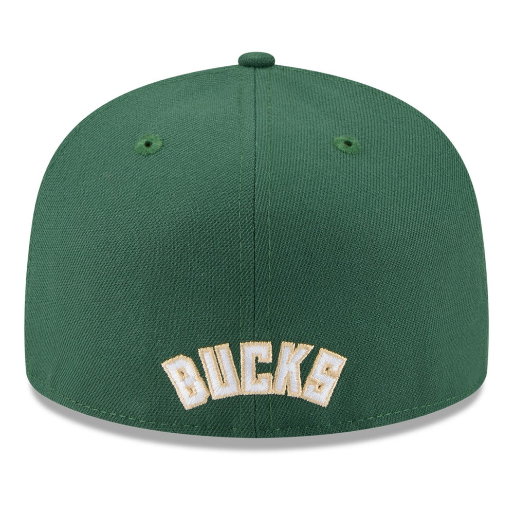 Milwaukee Bucks 2025 NBA Tip Off Split Panel 59FIFTY Fitted Hat - White/Hunter Green | New Era cheap