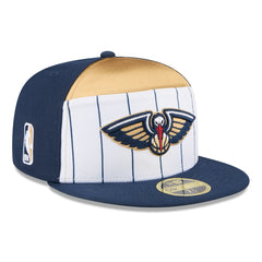 New Orleans Pelicans 2025 NBA Tip Off Split Panel 59FIFTY Fitted Hat - White/Navy | New Era discount