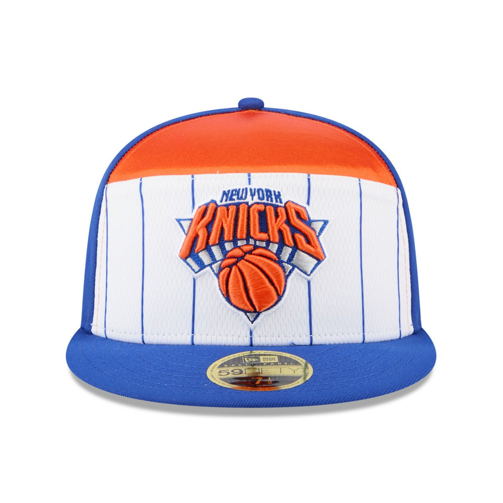 New York Knicks 2025 NBA Tip Off Split Panel 59FIFTY Fitted Hat - White/Blue | New Era for sale
