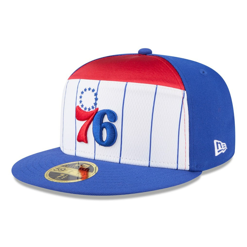 Philadelphia 76ers 2025 NBA Tip Off Split Panel 59FIFTY Fitted Hat - White/Royal | New Era on sale