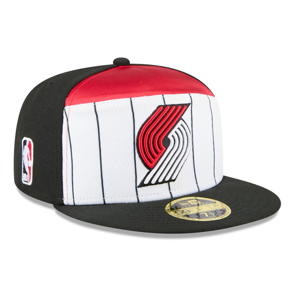 Portland Trail Blazers 2025 NBA Tip Off Split Panel 59FIFTY Fitted Hat - White/Black | New Era for sale