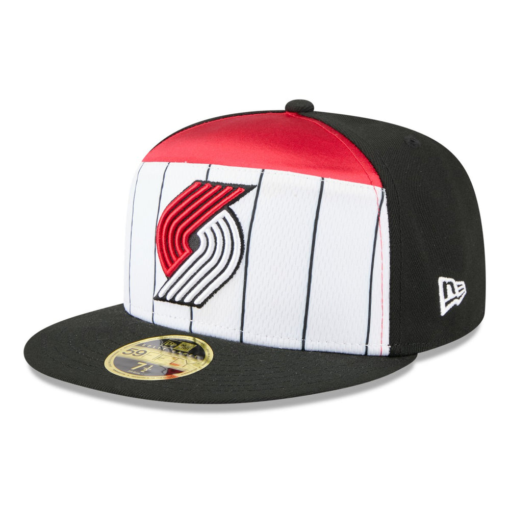 Portland Trail Blazers 2025 NBA Tip Off Split Panel 59FIFTY Fitted Hat - White/Black | New Era for sale
