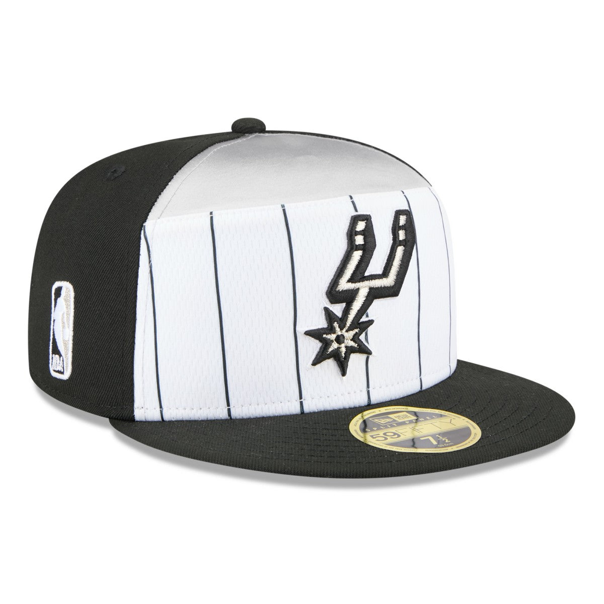 San Antonio Spurs 2025 NBA Tip Off Split Panel 59FIFTY Fitted Hat - White/Black | New Era cheap