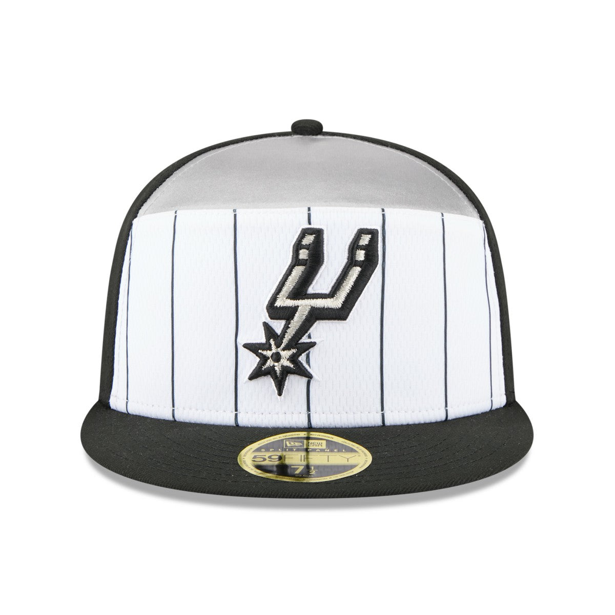 San Antonio Spurs 2025 NBA Tip Off Split Panel 59FIFTY Fitted Hat - White/Black | New Era cheap