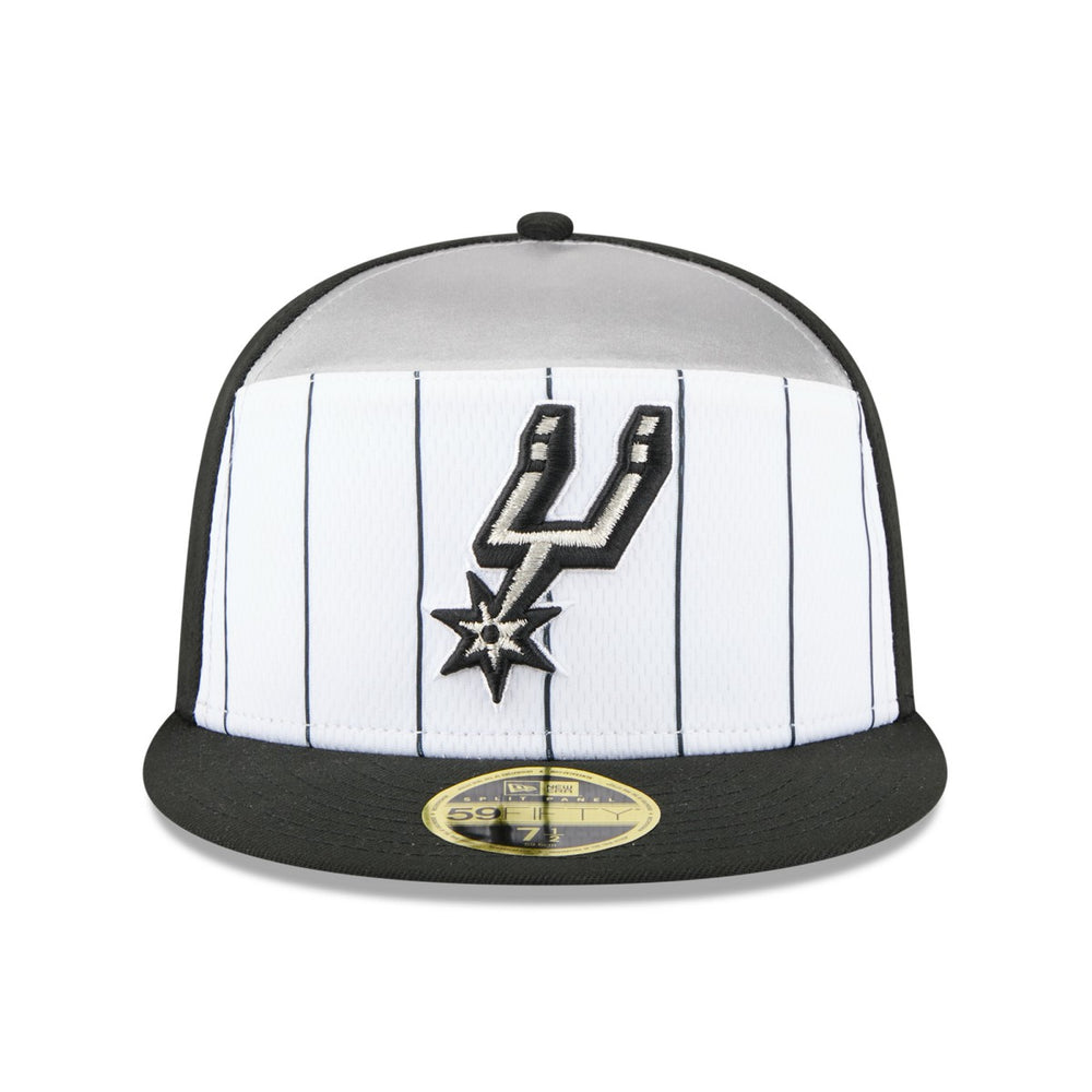 San Antonio Spurs 2025 NBA Tip Off Split Panel 59FIFTY Fitted Hat - White/Black | New Era cheap