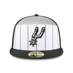 San Antonio Spurs 2025 NBA Tip Off Split Panel 59FIFTY Fitted Hat - White/Black | New Era cheap