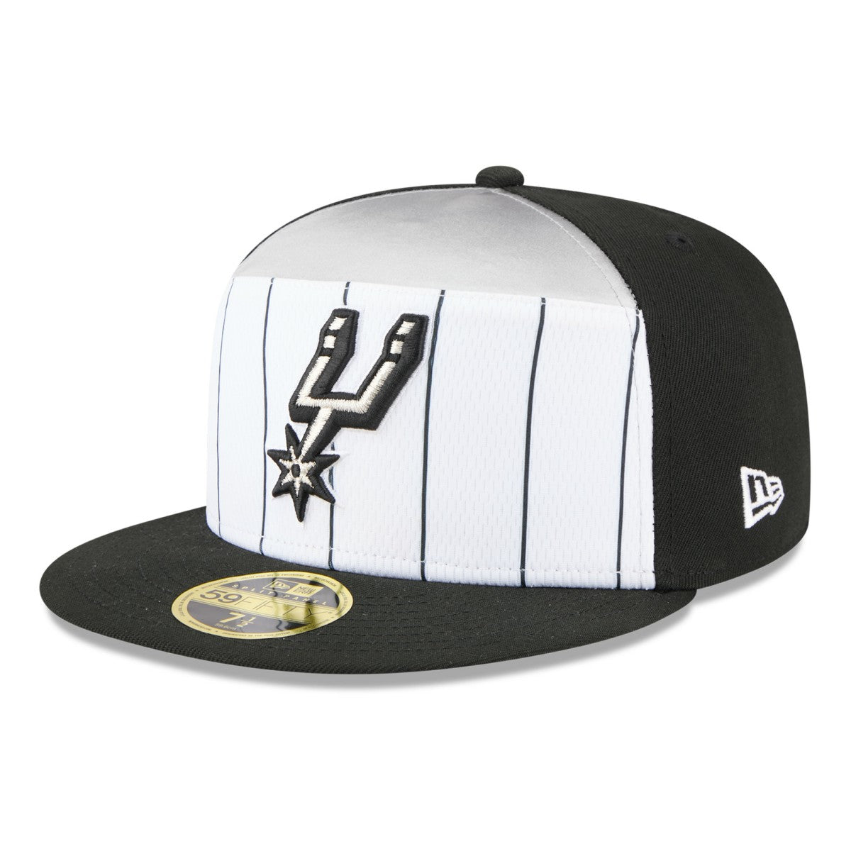 San Antonio Spurs 2025 NBA Tip Off Split Panel 59FIFTY Fitted Hat - White/Black | New Era cheap