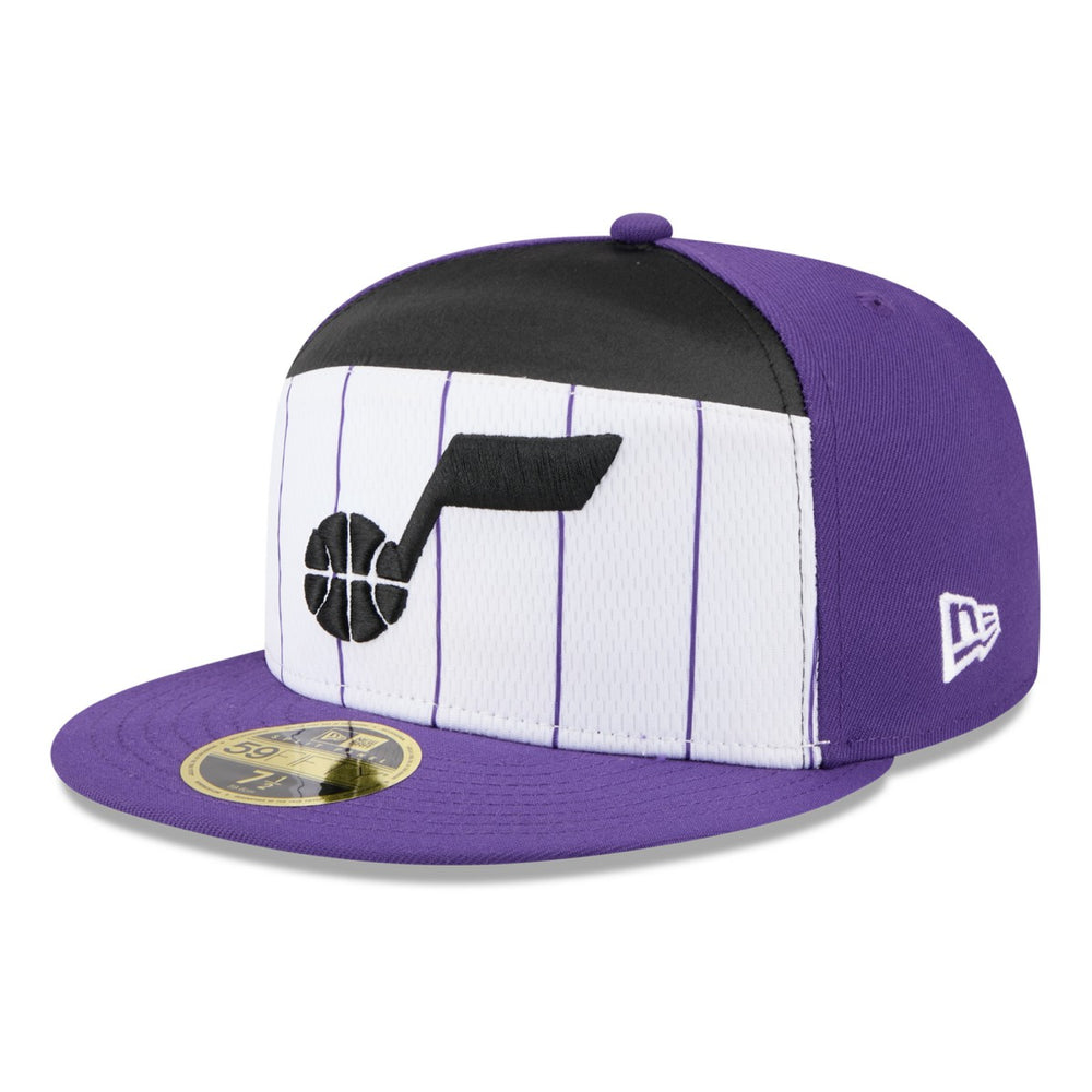 Utah Jazz 2025 NBA Tip Off Split Panel 59FIFTY Fitted Hat - White/Purple | New Era sale