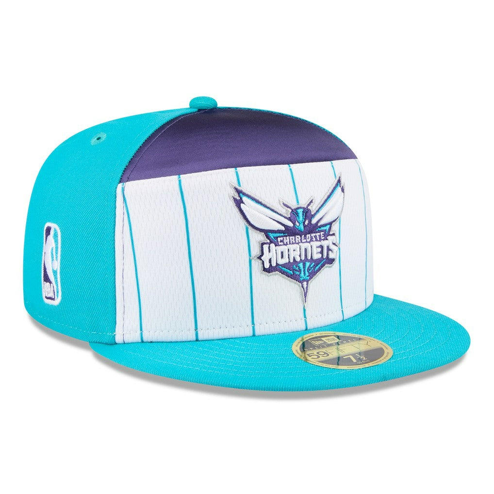 Charlotte Hornets 2025 NBA Tip Off Split Panel 59FIFTY Fitted Hat - White/Teal | New Era online