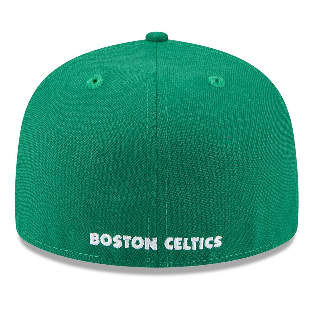 Boston Celtics 2025 NBA Tip Off Split Panel 59FIFTY Fitted Hat - White/Kelly Green | New Era shop