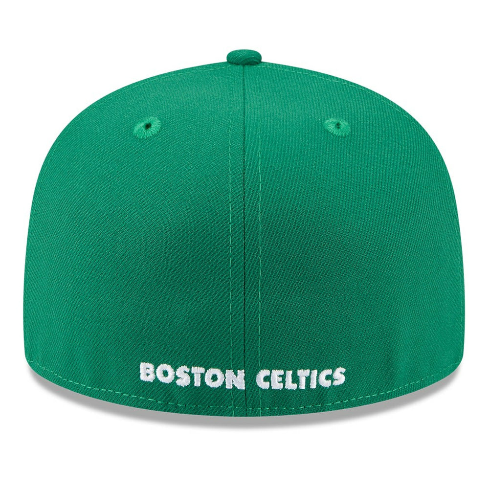 Boston Celtics 2025 NBA Tip Off Split Panel 59FIFTY Fitted Hat - White/Kelly Green | New Era shop